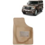 4D Car Floor Mats for Mahindra Bolero, Model Year : 2020 Onwards, Color : Beige, PVC, Set of 4 Piece
