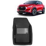 4D Car Floor Mats for Nissan Magnite, Model Year : 2020 Onwards, Color : Black, PVC, Set of 3 Piece