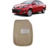 3D Car Floor Mats For Toyota Yaris, Model Year : 2019 Onwards, Color : Beige, PVC, Set 3 Piece
