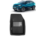 4D Car Floor Mats for Tata Nexon EV, Model Year : 2020 Onwards, Color : Black, PVC, Set of 3 Piece