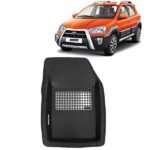 4D Car Floor Mats for Toyota Etios Cross, Model Year : 2014 Onwards, Color : Black, PVC, Set of 3 Piece